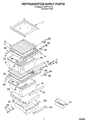 REFRIGERATOR SHELF Diagram and Parts List for GD25SSFCHS10  Whirlpool Refrigerator
