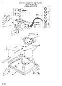 MACHINE BASE Diagram and Parts List for 7LSR7233HZ0  Whirlpool Washer