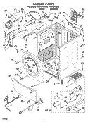 CABINET PARTS Diagram and Parts List for YKEHS01PMT2  KitchenAid Dryer