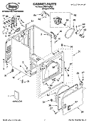 CABINET PARTS Diagram and Parts List for RES7745PQ0  Roper Dryer