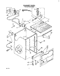 CABINET Diagram and Parts List for DP6000XRP1  Whirlpool Dishwasher