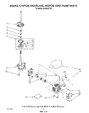 BRAKE, CLUTCH, GEARCASE, MOTOR AND PUMP Diagram and Parts List for 6LA6300XTW1  Whirlpool Washer