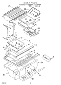 SHELF Diagram and Parts List for ET21UMXGW01  Whirlpool Refrigerator