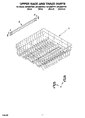 UPPER RACK AND TRACK PARTS Diagram and Parts List for DU1050XTPS7  Whirlpool Dishwasher