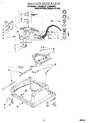 MACHINE BASE Diagram and Parts List for LLR9245DZ0  Whirlpool Washer