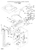 CONTROLS AND REAR PANEL Diagram and Parts List for CCW5294W1  Whirlpool Washer