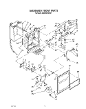 DISPENSER FRONT Diagram and Parts List for JWARG482WP01  Whirlpool Refrigerator