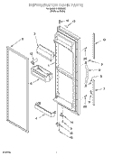 REFRIGERATOR DOOR PARTS Diagram and Parts List for IHS226303  Inglis Refrigerator
