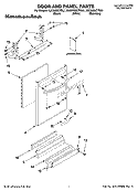 DOOR AND PANEL PARTS Diagram and Parts List for KUDW03CTBL1  KitchenAid Dishwasher