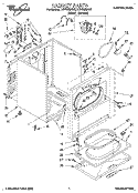 SECTION Diagram and Parts List for LEV7858AN2  Whirlpool Dryer
