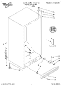 CABINET, LITERATURE Diagram and Parts List for EV200FXGW01  Whirlpool Freezer