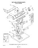 TOP AND CONSOLE , LITERATURE AND OPTIONAL Diagram and Parts List for LG9681XWW0  Whirlpool Dryer