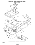 COOKTOP AND MANIFOLD , LITERATURE AND OPTIONAL Diagram and Parts List for SF310PSRW1  Whirlpool Range
