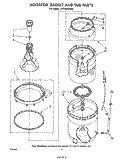 AGITATOR, BASKET AND TUB Diagram and Parts List for LA7700XPW0  Whirlpool Washer