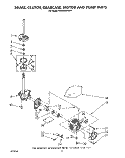 BRAKE, CLUTCH, GEARCASE, MOTOR AND PUMP Diagram and Parts List for KAWE900TWH1  KitchenAid Washer