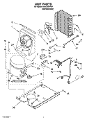 UNIT PARTS, OPTIONAL PARTS (NOT INCLUDED) Diagram and Parts List for KUIC18NNTS1  KitchenAid Ice Maker