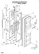 FREEZER DOOR Diagram and Parts List for KSRC22DBWH00  KitchenAid Refrigerator