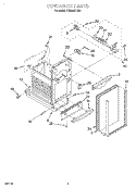 CONTAINER Diagram and Parts List for TU800SPHB0  Whirlpool Trash Compactor