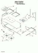 SHELF PARTS Diagram and Parts List for 7GI5FSAXVY00  Whirlpool Refrigerator