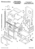 OVEN PARTS Diagram and Parts List for YKEMS308GM3  KitchenAid Microwave Oven Combo