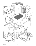UNIT Diagram and Parts List for RS22BRXAW00  Roper Refrigerator