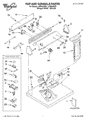 TOP AND CONSOLE, LIT/OPTIONAL Diagram and Parts List for LGR5636KT1  Whirlpool Dryer