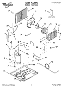 UNIT PARTS Diagram and Parts List for YACQ108MR0  Whirlpool Air Conditioner