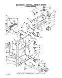 CONTROLS AND REAR PANEL Diagram and Parts List for LA8400XWF1  Whirlpool Washer