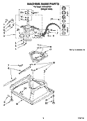 MACHINE BASE PARTS Diagram and Parts List for TAWX400RQ1  Estate Washer