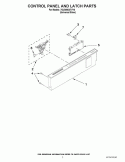 CONTROL PANEL AND LATCH PARTS Diagram and Parts List for 7GU3800XTVY6  Whirlpool Dishwasher