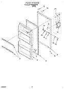 DOOR Diagram and Parts List for TVF15FRDW01  Whirlpool Freezer