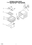 INTERNAL OVEN Diagram and Parts List for GBS277PDS8  Whirlpool Wall Oven
