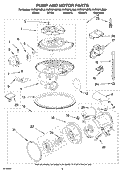 PUMP AND MOTOR PARTS Diagram and Parts List for KUDS01IJBL0  KitchenAid Dishwasher