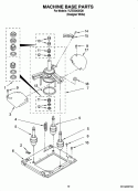 MACHINE BASE PARTS Diagram and Parts List for YLTE5243DQ8  Whirlpool Washer Dryer Combo