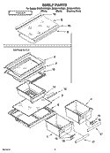 SHELF PARTS, OPTIONAL PARTS (NOT INCLUDED) Diagram and Parts List for ER8MHKXRB01  Whirlpool Refrigerator