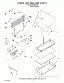 LOWER UNIT AND TUBE PARTS Diagram and Parts List for KBFO42FTX04  KitchenAid Refrigerator