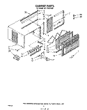 CABINET Diagram and Parts List for AC1202XM0  Whirlpool Air Conditioner
