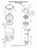 MOTOR, BASKET AND TUB PARTS Diagram and Parts List for WTW7990XG1  Whirlpool Washer