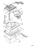 SHELF Diagram and Parts List for TT18HAXDW01  Estate Refrigerator