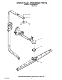 UPPER WASH AND RINSE PARTS Diagram and Parts List for 7WDF530PAYM2  Whirlpool Dishwasher