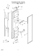 FREEZER DOOR Diagram and Parts List for KSCS22QFAL00  KitchenAid Refrigerator