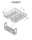 LOWER RACK Diagram and Parts List for KUDD230YWH0  KitchenAid Dishwasher