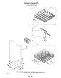 DISHRACK Diagram and Parts List for DU7200XS2  Whirlpool Dishwasher