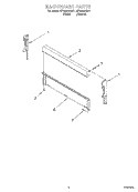 BACKGUARD Diagram and Parts List for SF3000SGN1  Whirlpool Range