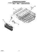 LOWER RACK PARTS, OPTIONAL PARTS (NOT INCLUDED) Diagram and Parts List for KUDI01ILWH4  KitchenAid Dishwasher