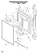 REFRIGERATOR DOOR PARTS Diagram and Parts List for KTRP22EMBT03  KitchenAid Refrigerator
