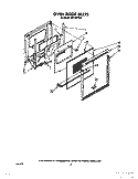 OVEN DOOR Diagram and Parts List for RB130PXV4  Whirlpool Wall Oven