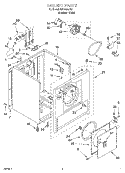 SECTION Diagram and Parts List for LER3624EQ1  Whirlpool Dryer