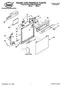 FRAME AND CONSOLE PARTS Diagram and Parts List for RUD6000PQ2  Roper Dishwasher