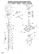 MOTOR AND ICE CONTAINER PARTS Diagram and Parts List for KSRA25ILWH01  KitchenAid Refrigerator